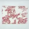 Une belle pochette faite main en toile de Jouy rouge, unique !