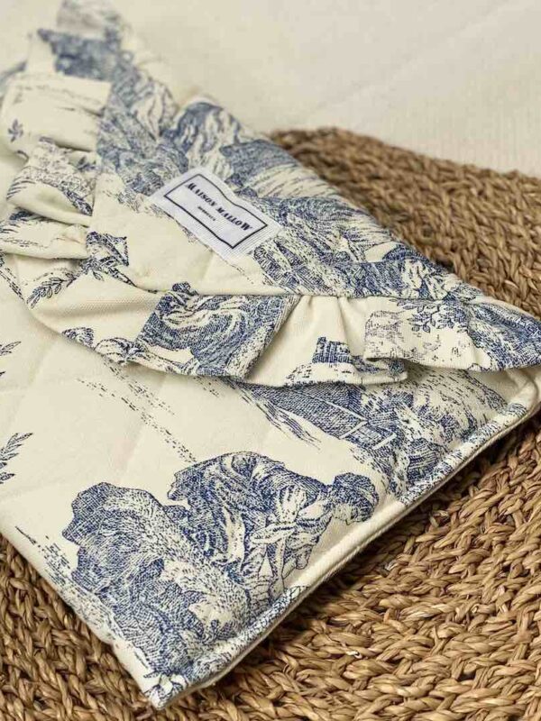 Pochette à volant matelassée, faite main à Bordeaux