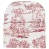 Une pochette en toile de Jouy rouge