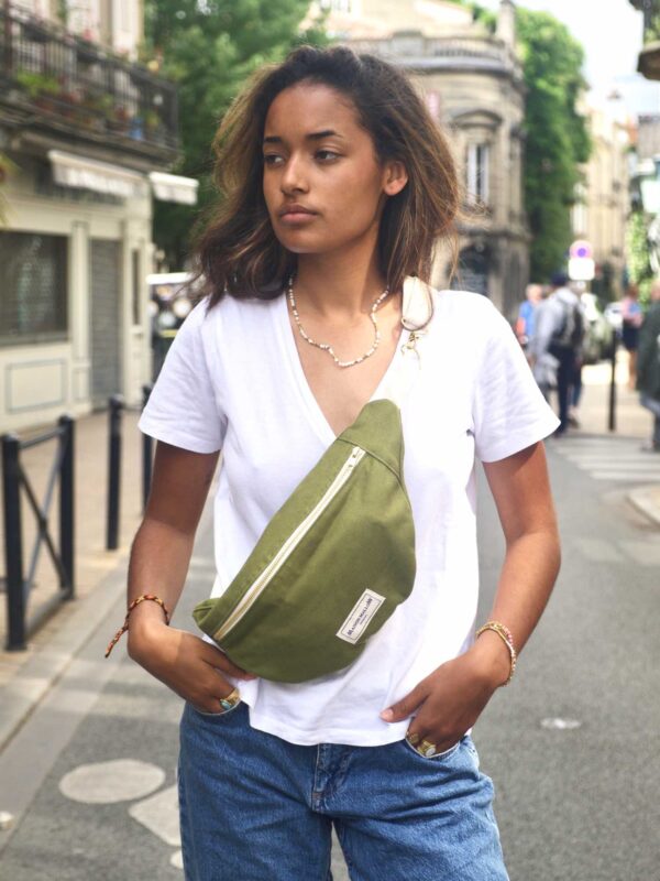 sac banane vert mousse