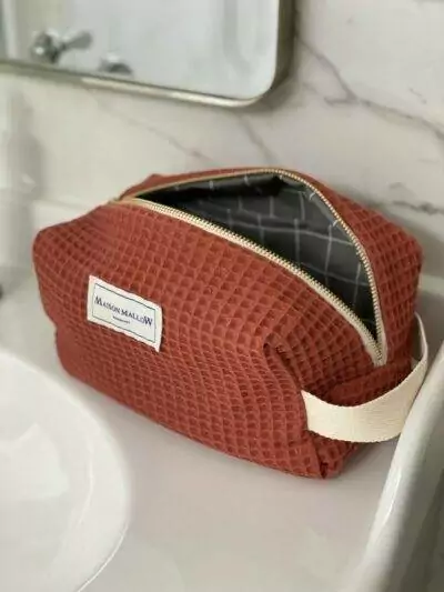 Trousse de toilette XXL terracotta