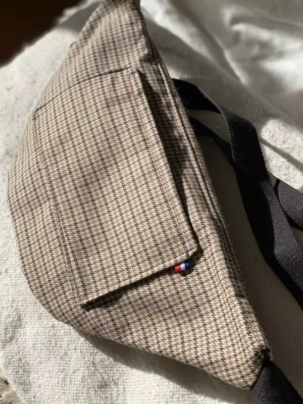 Sac Banane imprimé pied de poule