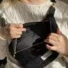 Sac Banane laine bouclette noire