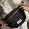 Sac Banane laine bouclette noire