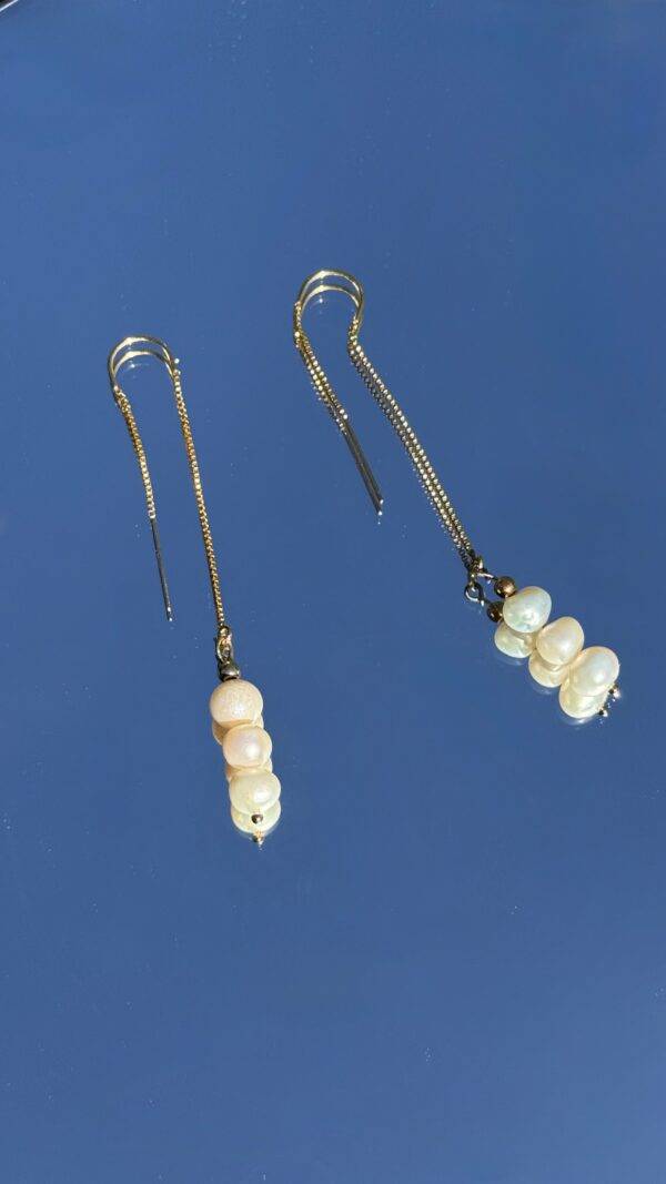 Boucles d'oreilles Joséphine perles d'eau douce et gold filled