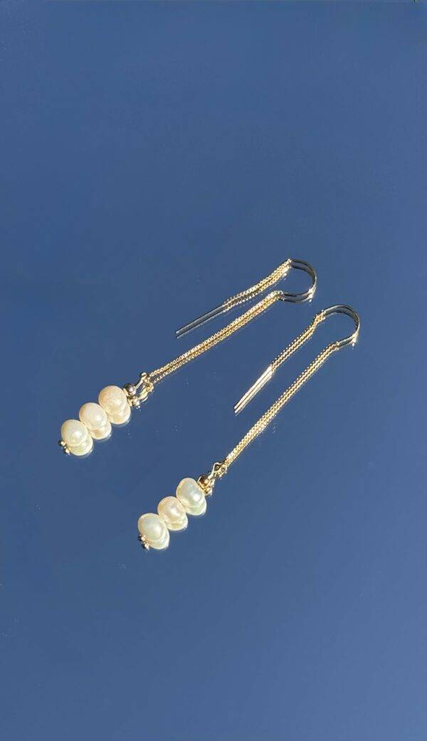 Boucles d'oreilles Joséphine perles d'eau douce et gold filled