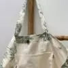 Sac Cabas toile de Jouy verte médium