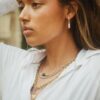 colliers et boucles en quartz rose