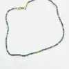 Collier Stella sodalite et hematite dorée