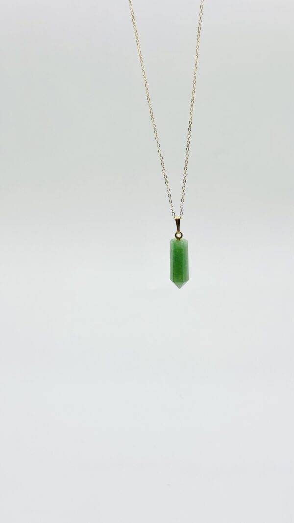 collier pendentif pendule amazonite verte