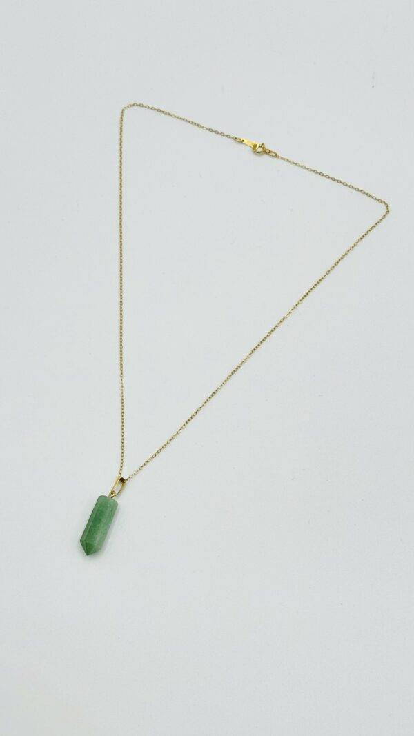 collier pendentif pendule amazonite verte