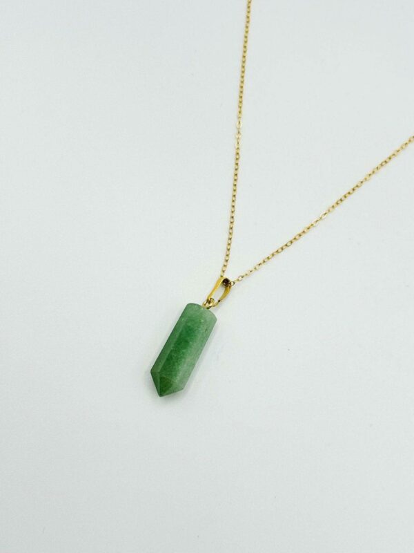 collier pendentif pendule amazonite verte