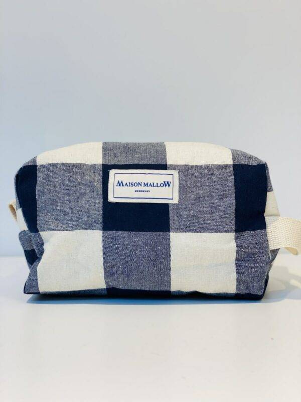 Trousse de toilette carreaux Vichy Bleus