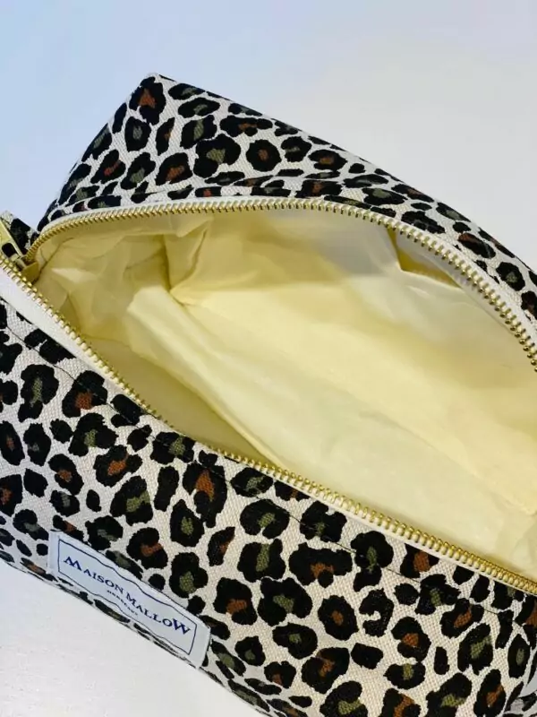 Trousse de toilette léopard vert kaki