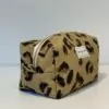 Trousse de toilette léopard camel