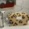 Trousse de toilette léopard camel