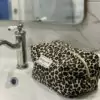 Trousse de toilette léopard vert kaki