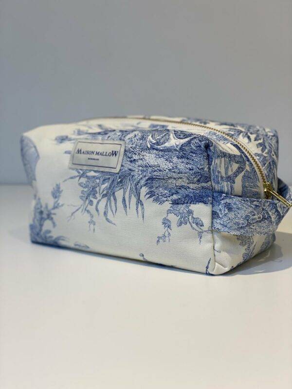 Trousse de toilette en Toile de Jouy Bleue