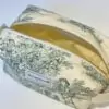 Trousse de toilette en Toile de Jouy Verte