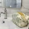 Trousse de toilette en Toile de Jouy Verte