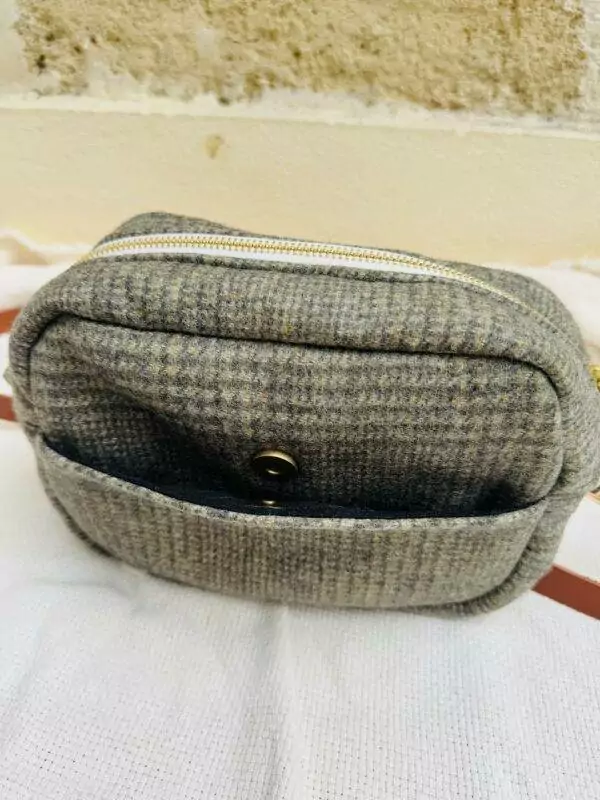 Sac à bandoulière en laine verte Constance
