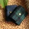 Mini portefeuille Tartan écossais vert Maison Mallow