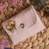Mini Portefeuille en tweed rose Maison Mallow