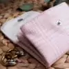 Mini Portefeuille en tweed rose Maison Mallow