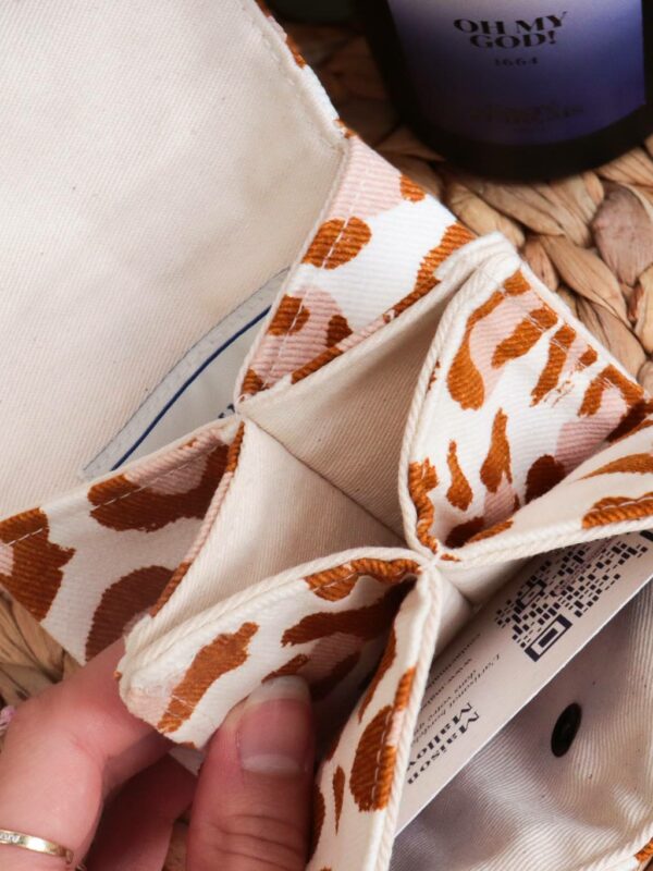 Mini Portefeuille Léopard Beige et Camel