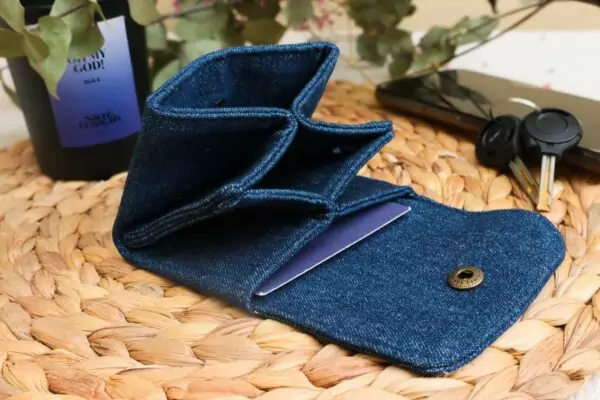 Mini Portefeuille en jean Maison Mallow