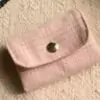 Mini Portefeuille en tweed rose Maison Mallow