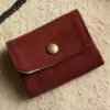 Mini Portefeuille en toile Bordeaux Brun Maison Mallow