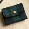 Mini portefeuille Tartan écossais vert Maison Mallow