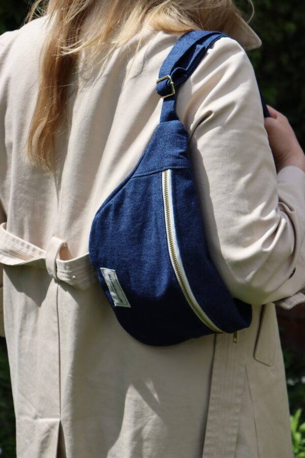 Sac banane en jean bleu