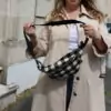 Sac banane carreaux vichy Noir
