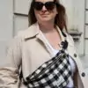 Sac banane carreaux vichy Noir