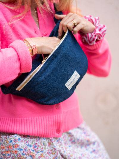 Sac banane en jean bleu Maison Mallow