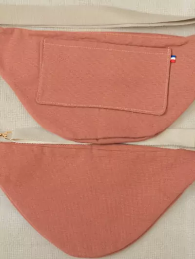 2 sacs banane vieux rose