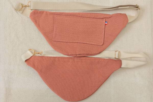 2 sacs banane vieux rose