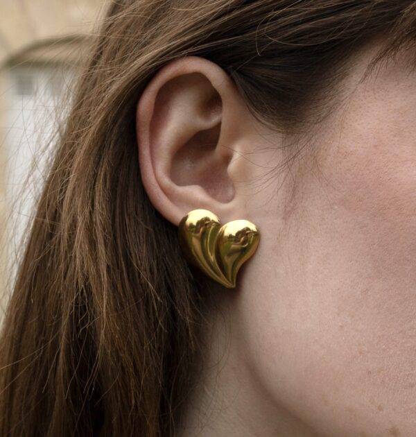 Boucles d'oreilles coeur doré