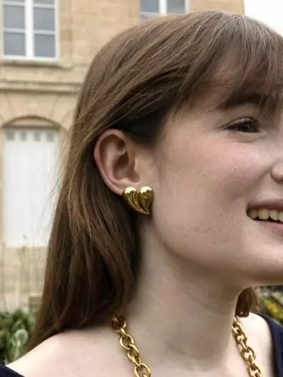 Boucles d'oreilles coeur doré