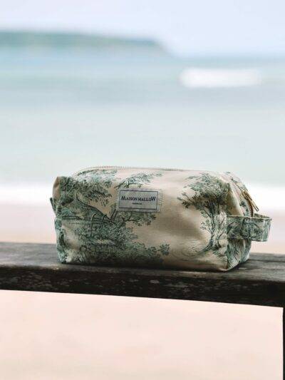 Trousse de toilette Toile de Jouy Verte