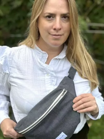 Sac banane Jean Gris