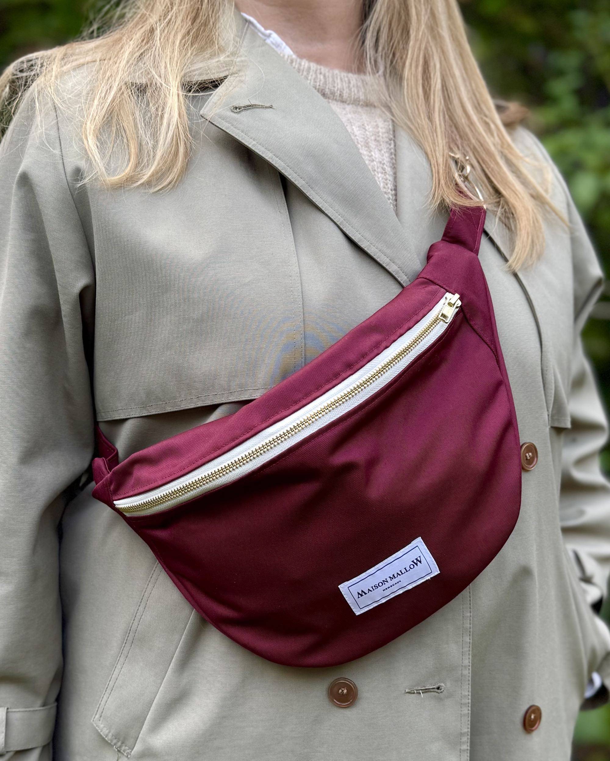 Sac banane bordeaux