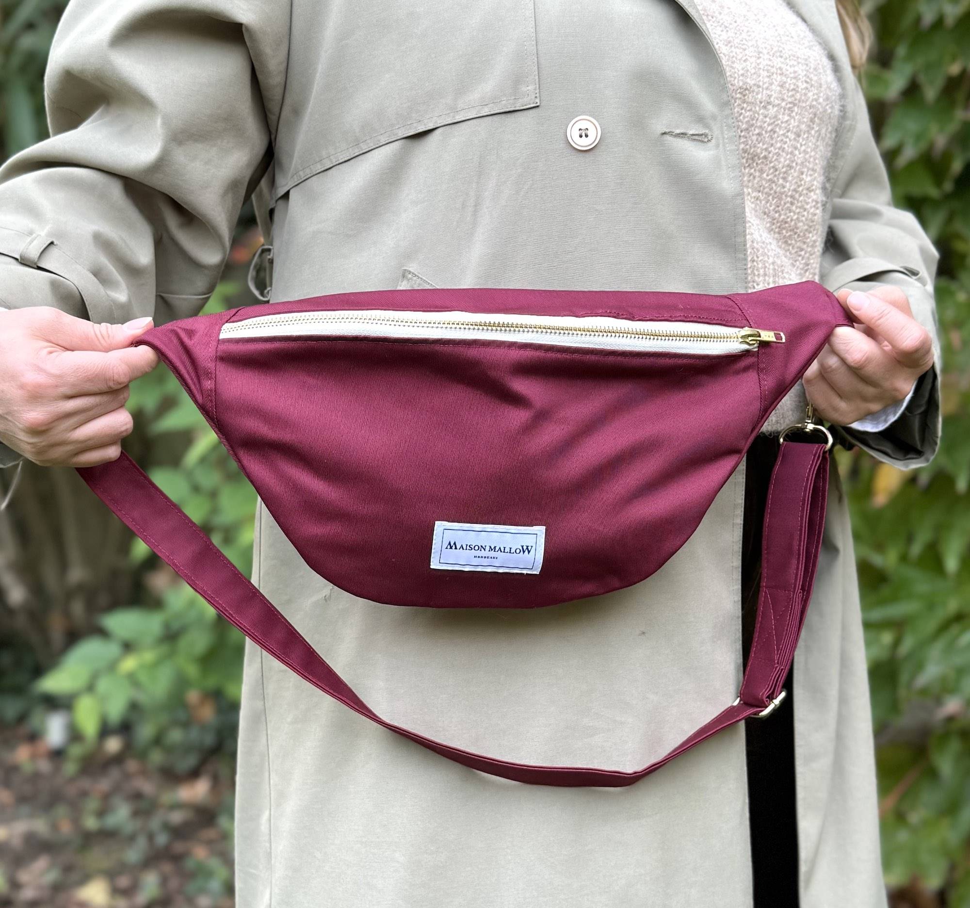 Sac banane bordeaux