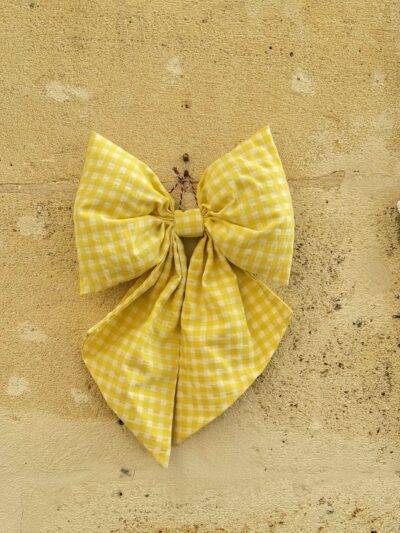 grand noeud Vichy jaune