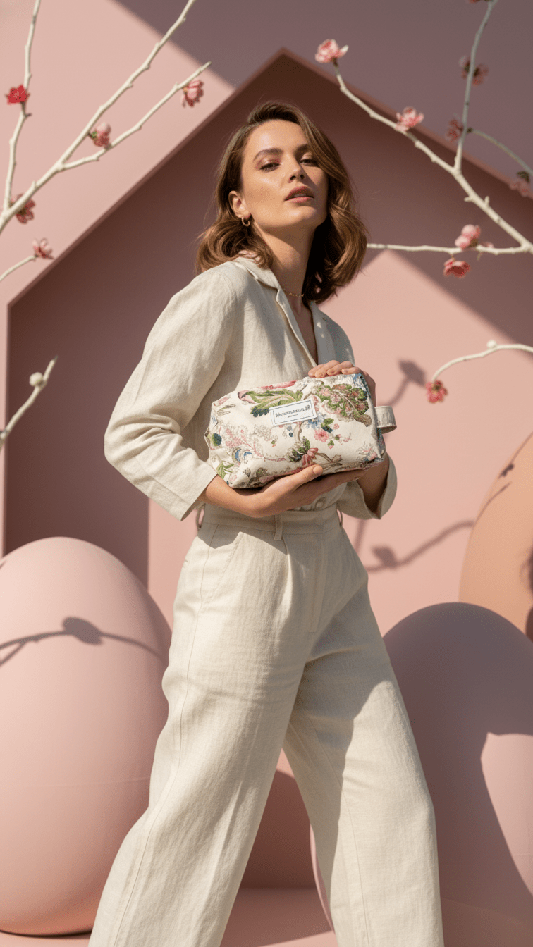 Trousse de toilette XXL fleurie