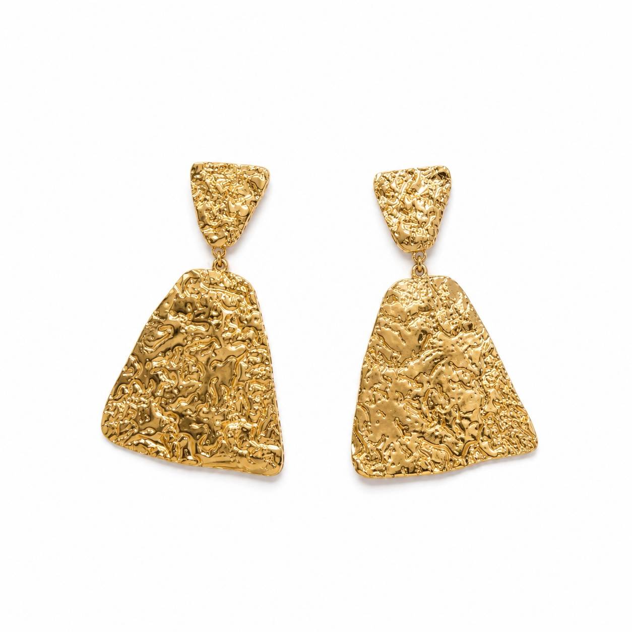 Boucles d'oreilles Céline en acier inoxydable doré