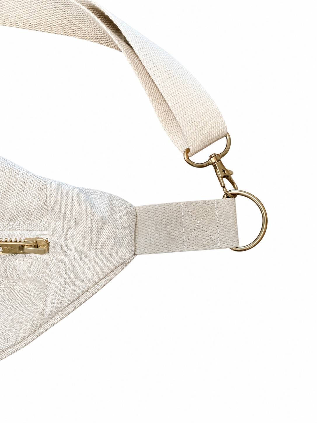 Sac banane lin blanc cassé naturel