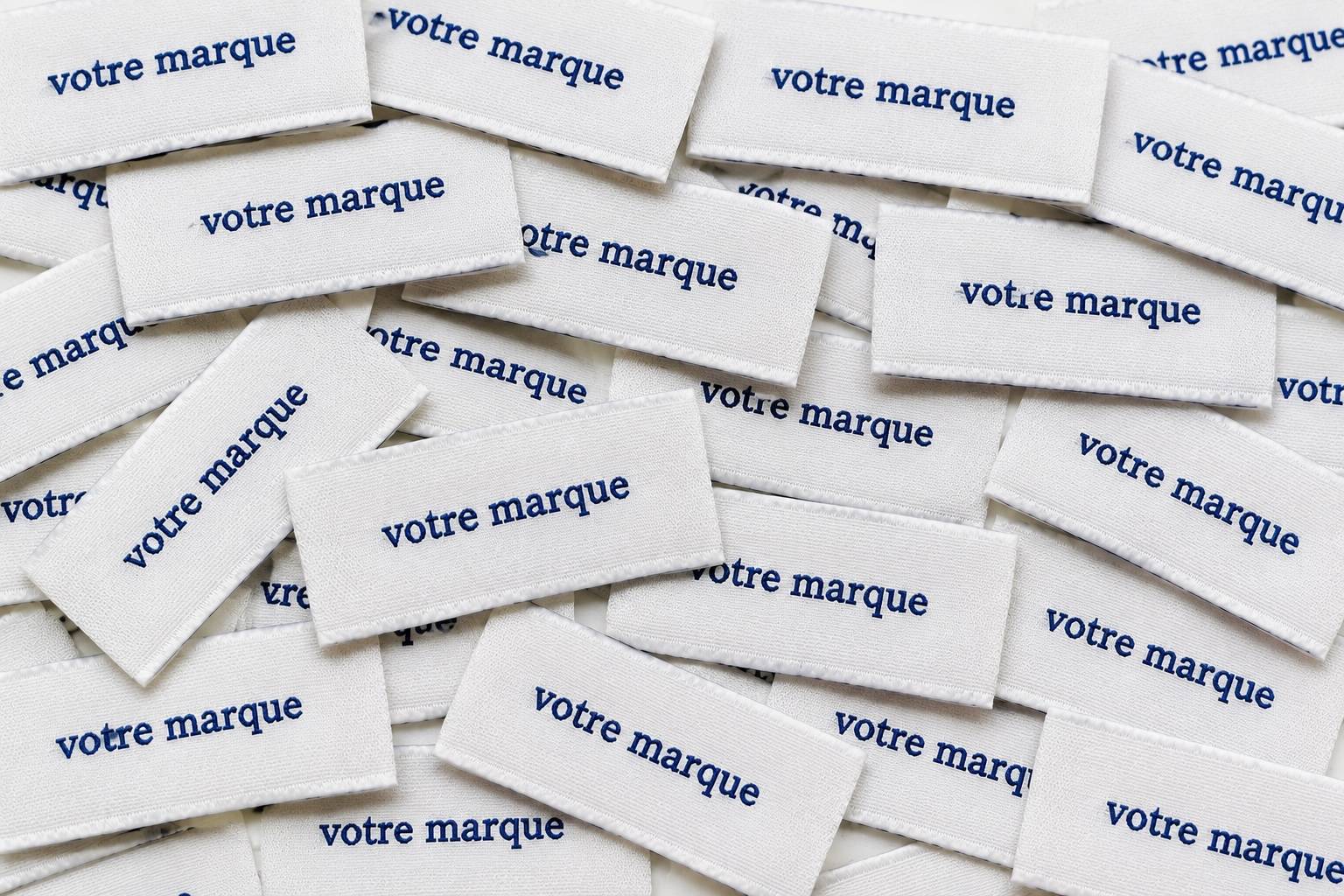 étiquette votre marque tissée 